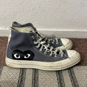 PREOWNED 🖤 CDG PLAY X CONVERSE HIGH TOPS